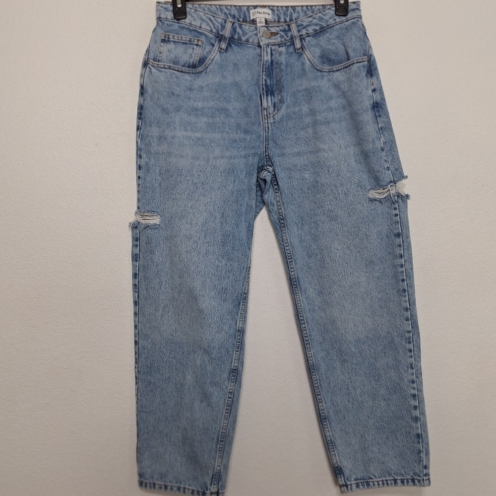 The Drop Blue Light Wash Cotton Streetwear Balloon Style Tapered Jeans Size 30